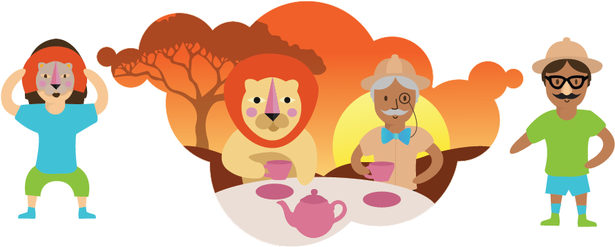 Graphic Freeuse Mighty Muses And Kaboodle - Cartoon (1000x417), Png Download