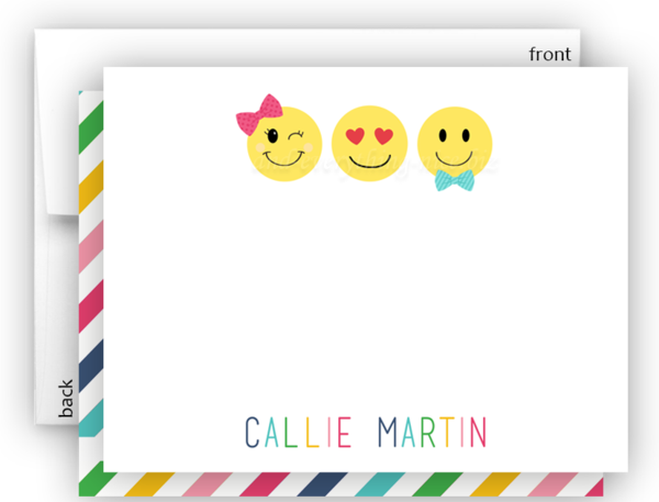 Emoji Ii Thank You Cards Note Card Stationery • Flat, - Stationery (600x457), Png Download