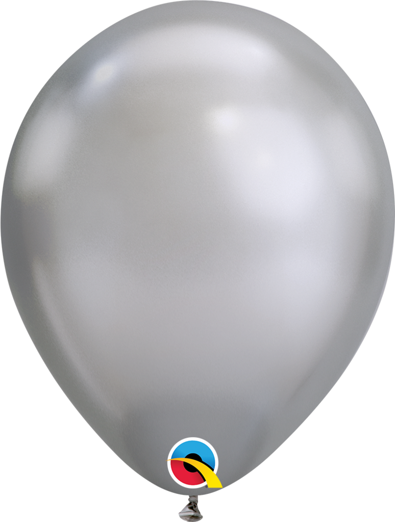 Chrome Silver, Qualatex 11" Latex Balloon - Single Balloon (774x1024), Png Download