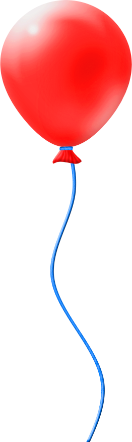 Red Balloon Clipart M=1366236000 - Clipart Balloon Transparent Background Red (262x876), Png Download