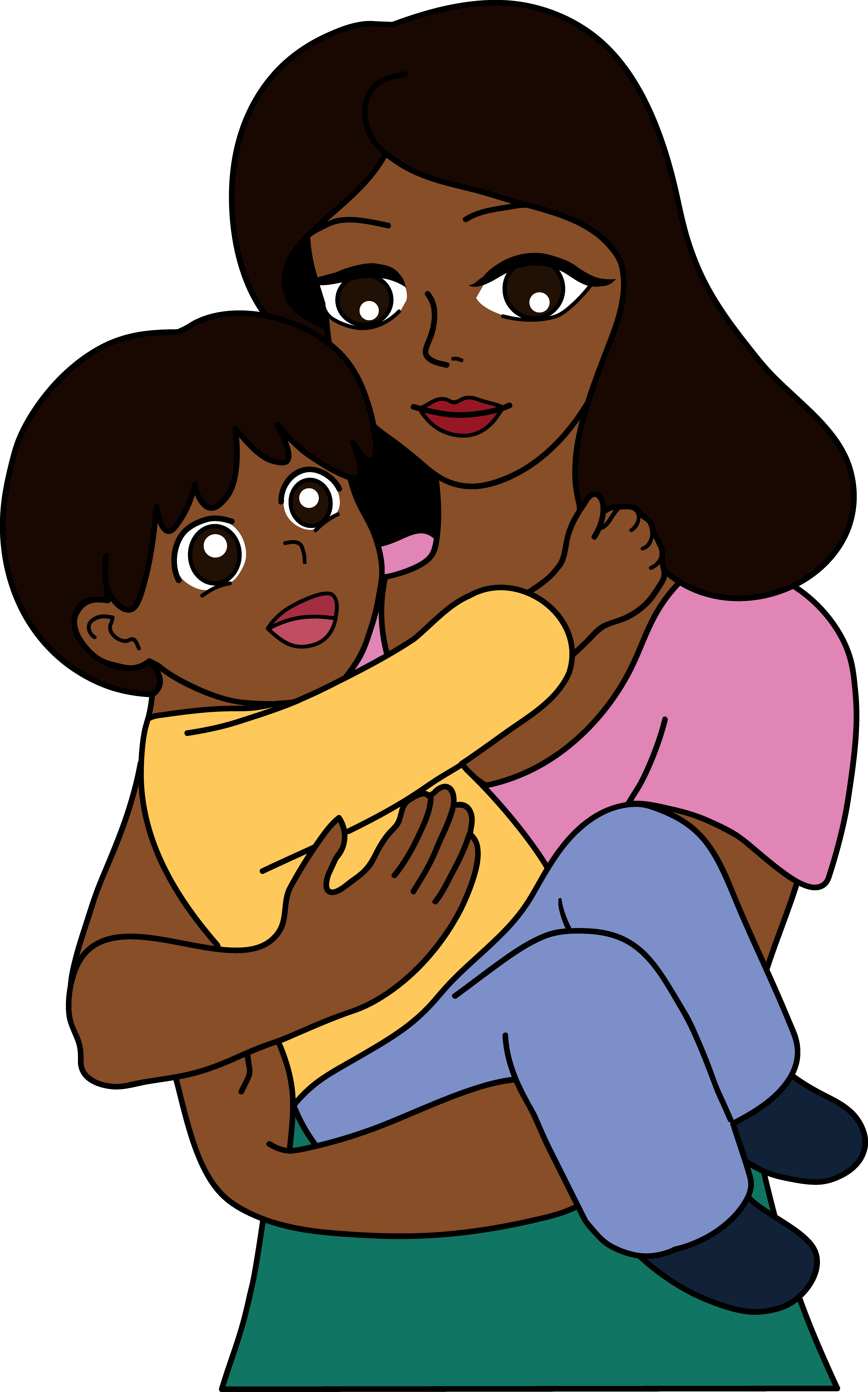 Mom Clipart (5926x9502), Png Download