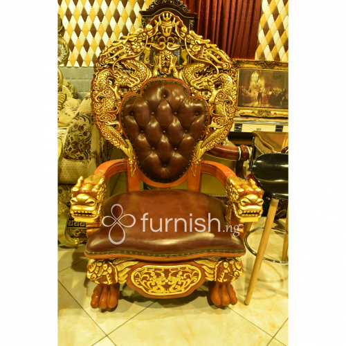 Royal Luxury Armchair In Dark Brown Colour - Flute Concert With Frederick The Great In Sanssouci (500x500), Png Download