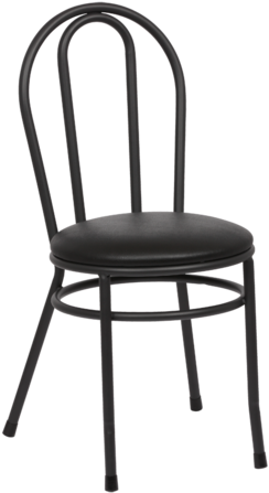 Royal Industries Hairpin Back Steel Frame Black Vinyl - Chair (480x480), Png Download