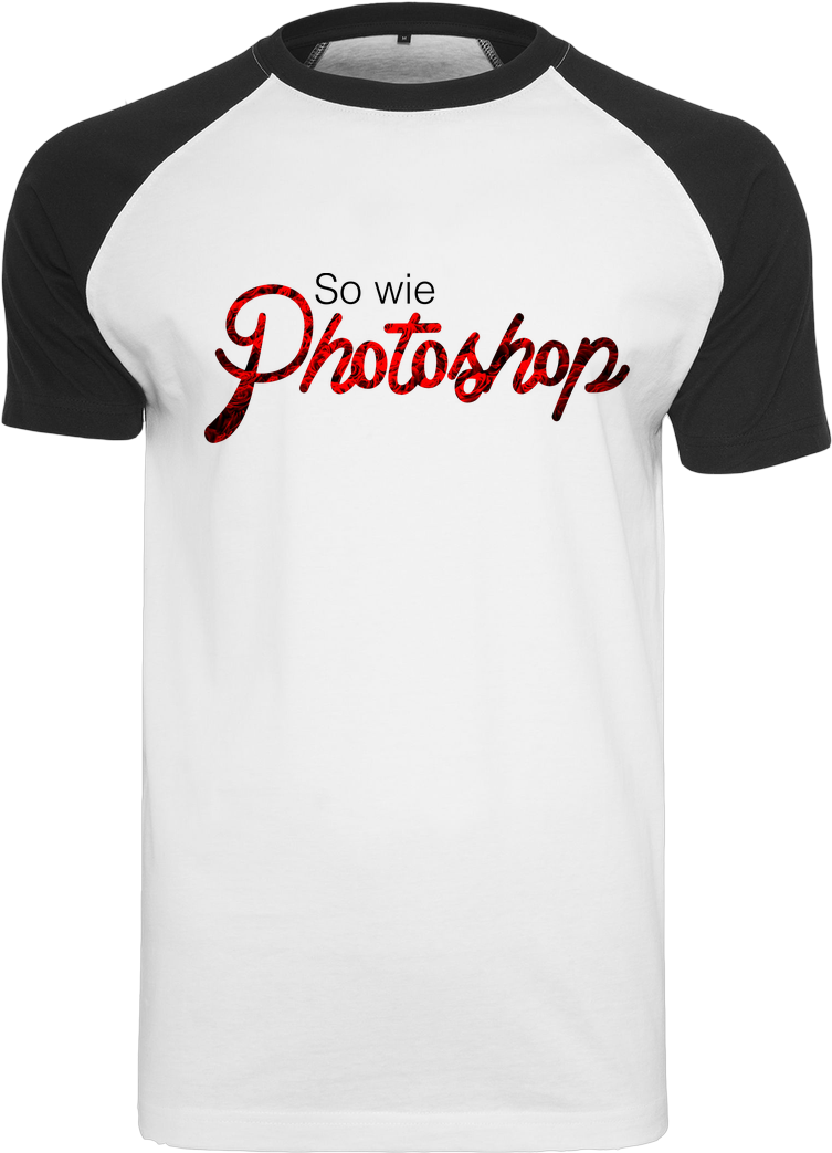 So Wie Photoshop T-shirt Raglan Tee White (1044x1044), Png Download
