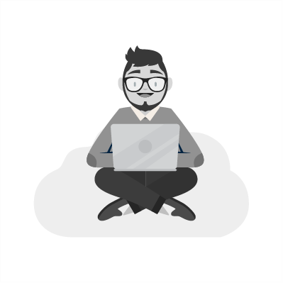 Customize Stickers To Your Requirements - Graphic Designer Cartoon Png (399x399), Png Download