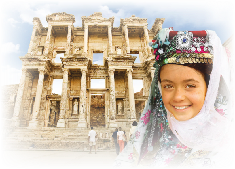 About Cyprus - Library Of Celsus (837x616), Png Download