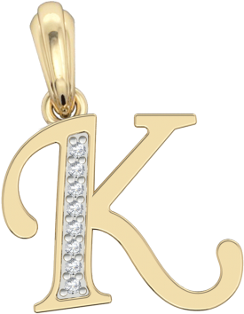 Gold Alphabet K Charm - Alphabet K (750x500), Png Download