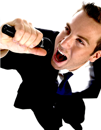 This Website Only Exists Because Of The Financial Support - Man Singing Png File (350x482), Png Download