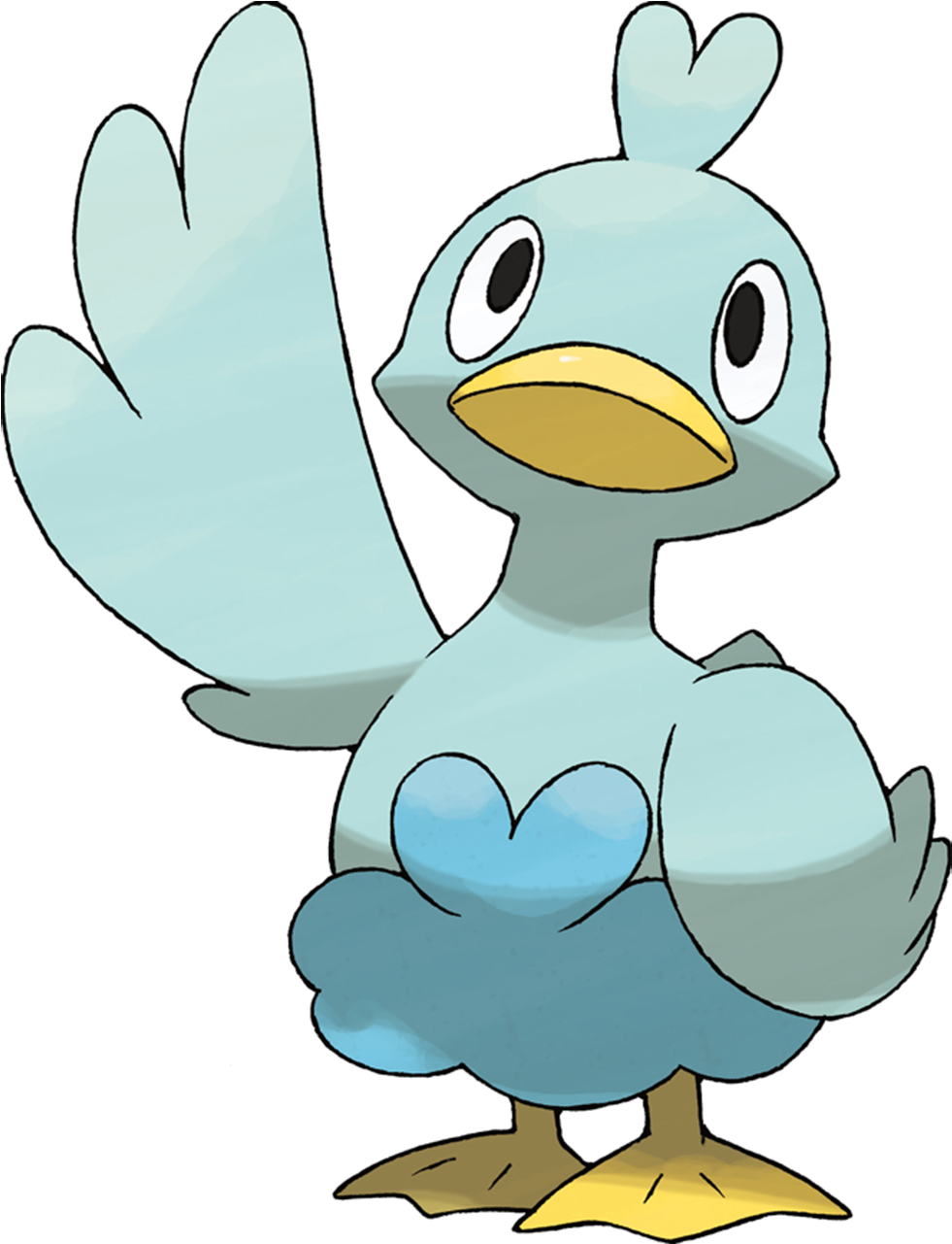 Space Duck - Ducklett Pokemon (1280x1280), Png Download