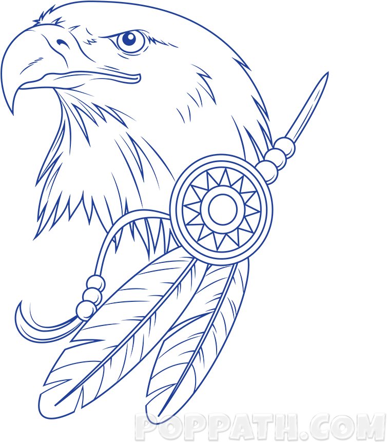 Play Slideshow - Drawing Eagles (1000x1000), Png Download