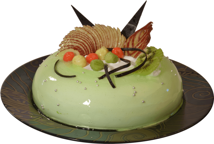 Mix Fruit Cake - Kiwi Fruit Cake Png (750x570), Png Download