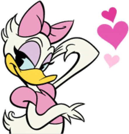 Daisy Duck Gif Heart (640x480), Png Download