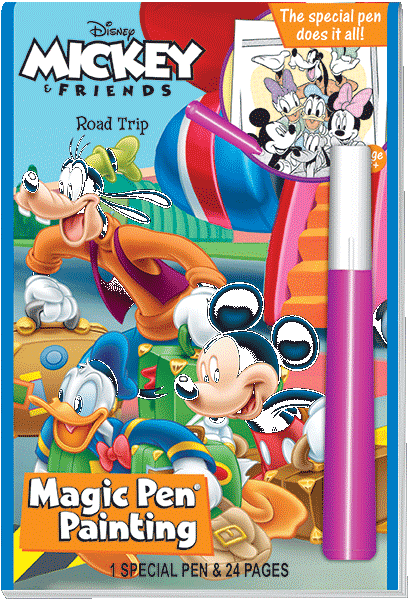 Mickey Mouse Road Trip Magic Pen - Lee Publications Magic Pen Painting, Disney Mickey (409x600), Png Download