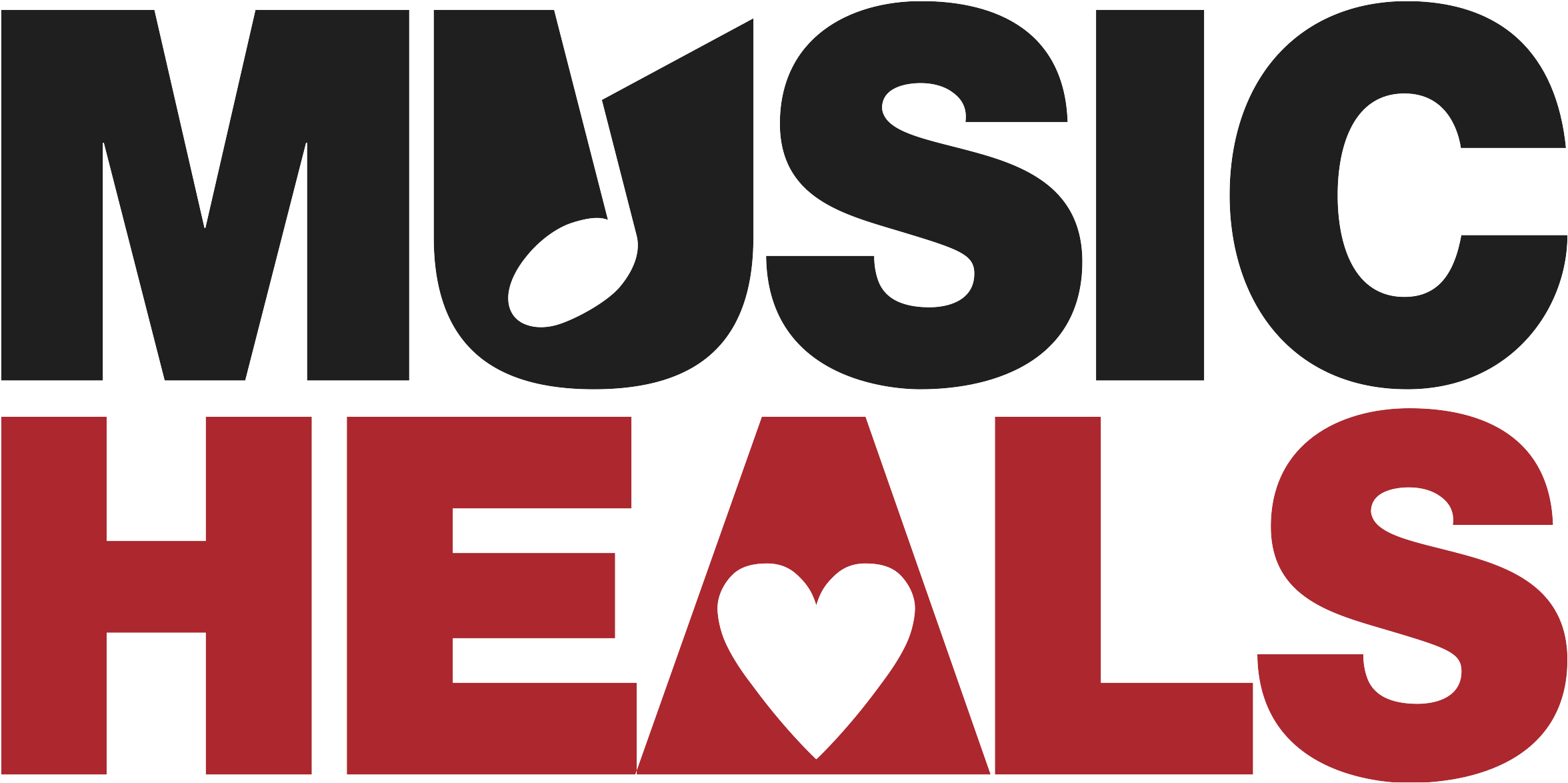 Music Heals Logo (2361x1180), Png Download
