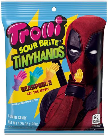 Trolli Sour Brite Tiny Hands Deadpool 2 Gummi Candy - Trolli Deadpool Tiny Hands (500x500), Png Download