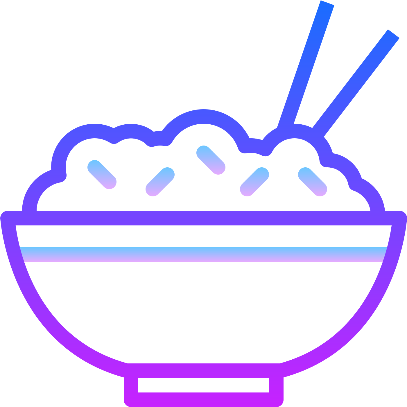 It's A Logo Of Rice Bowl Reduced To An Image Of A - Rice Bowl Drawing (1600x1600), Png Download