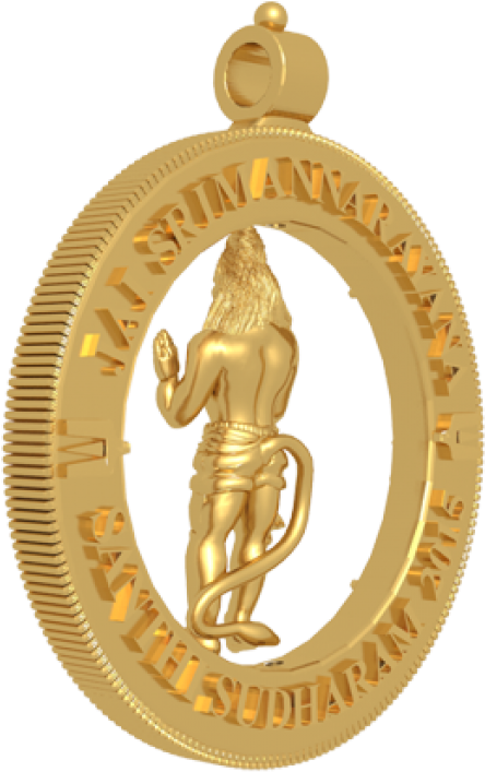 Front Front - God Hanuman Lockets (600x1089), Png Download