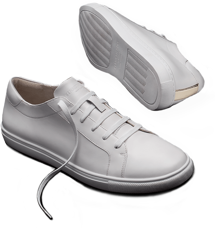 White - Kenneth Cole Men Sneakers White (750x761), Png Download