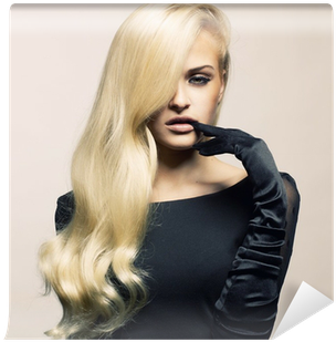 Beautiful Lady With Magnificent Hair Wall Mural • Pixers® - S-noilite 23 Straight Bleach Blonde Full Head Clip (400x400), Png Download