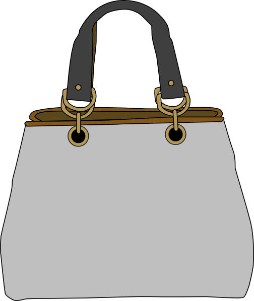 How To Set Use Gray Bag Clipart - Purses And Bags Cliparts (504x598), Png Download