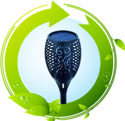 Powerplus Dragon Realistic Flame Effect Gardenlight - Ecosavers Keyboard Shut-down Stickers (416x402), Png Download