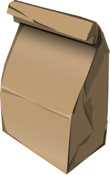 Downtown Brown Bag Lunches - Clip Art (372x590), Png Download