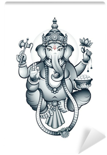 Indian Elephant-head God Ganesha Wall Mural • Pixers® - Ganesha (400x400), Png Download