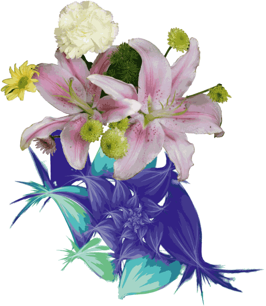 Floral Abstract Png - Beautiful Flower (521x600), Png Download