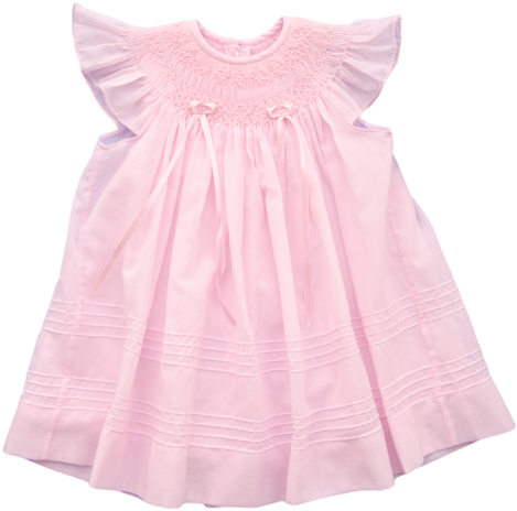 Wfk01 - Pink Baby Dress Png (490x500), Png Download