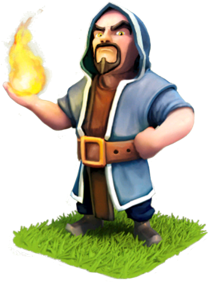 Wizard - Wizard Clash Of Clans Level 5 (418x574), Png Download