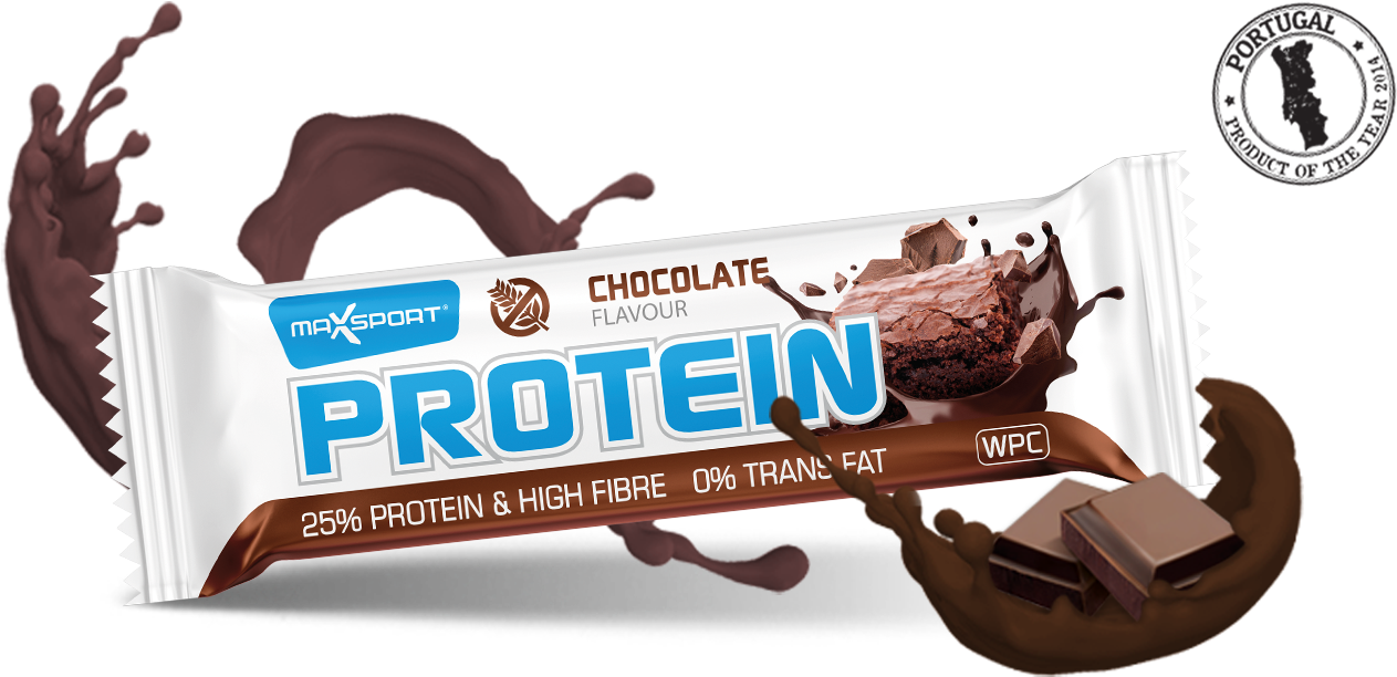 Chocolate Flavour - Max Sport 24 X Protein Bar 60 G (1404x634), Png Download