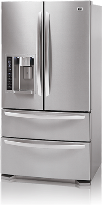 Lg Lmx25981s French Door Refrigerator - 35.7" - 24.7 (335x495), Png Download