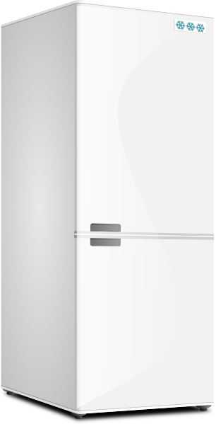 Small - Refrigerator (306x599), Png Download