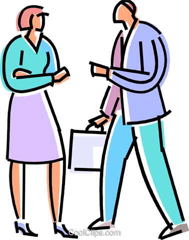 Business People Greeting Each Other Royalty Free Vector - People Greeting Each Other Clipart (378x480), Png Download