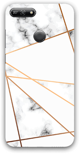 Golden Geometric Lines Black And White Marbling Surface - Golden White Background Marble (600x600), Png Download