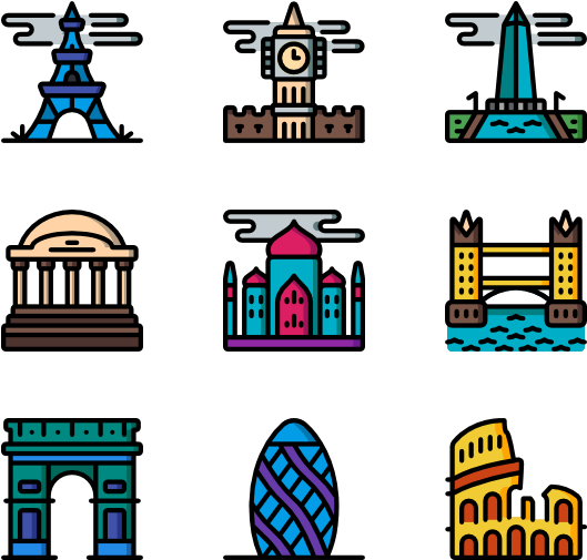 Landmarks And Monuments - Shopping (600x564), Png Download