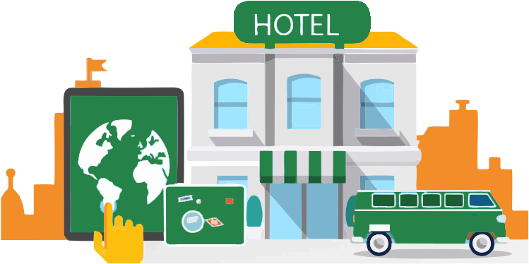 Hotel Booking Script - Vector Hotel Metal Png (792x416), Png Download