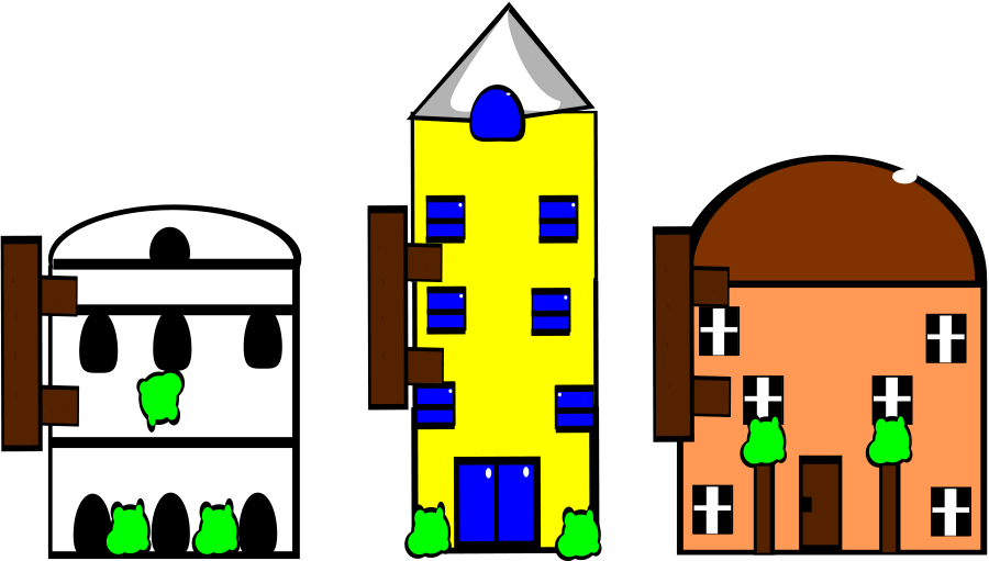 This Free Clipart Png Design Of Hotel Clipart Has - Clip Art (900x511), Png Download
