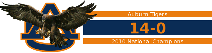 2010champs Au Eagle - 2010 Sec Championship Game: Auburn Vs. South Carolina (700x200), Png Download