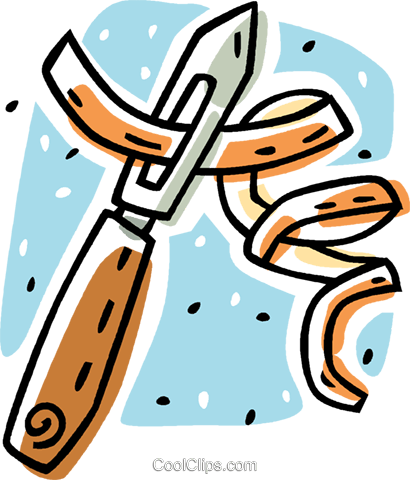 Potato Peeler Royalty Free Vector Clip Art Illustration - Peeler Clipart (410x480), Png Download
