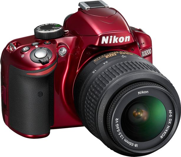 2 Megapixel Dslr Camera - Nikon D3200 - Digital Camera - Slr (700x595), Png Download