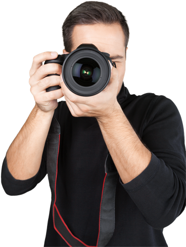 Our Popularity Comes From The Fact That We Are Different - Guy Taking Picture Png (374x500), Png Download