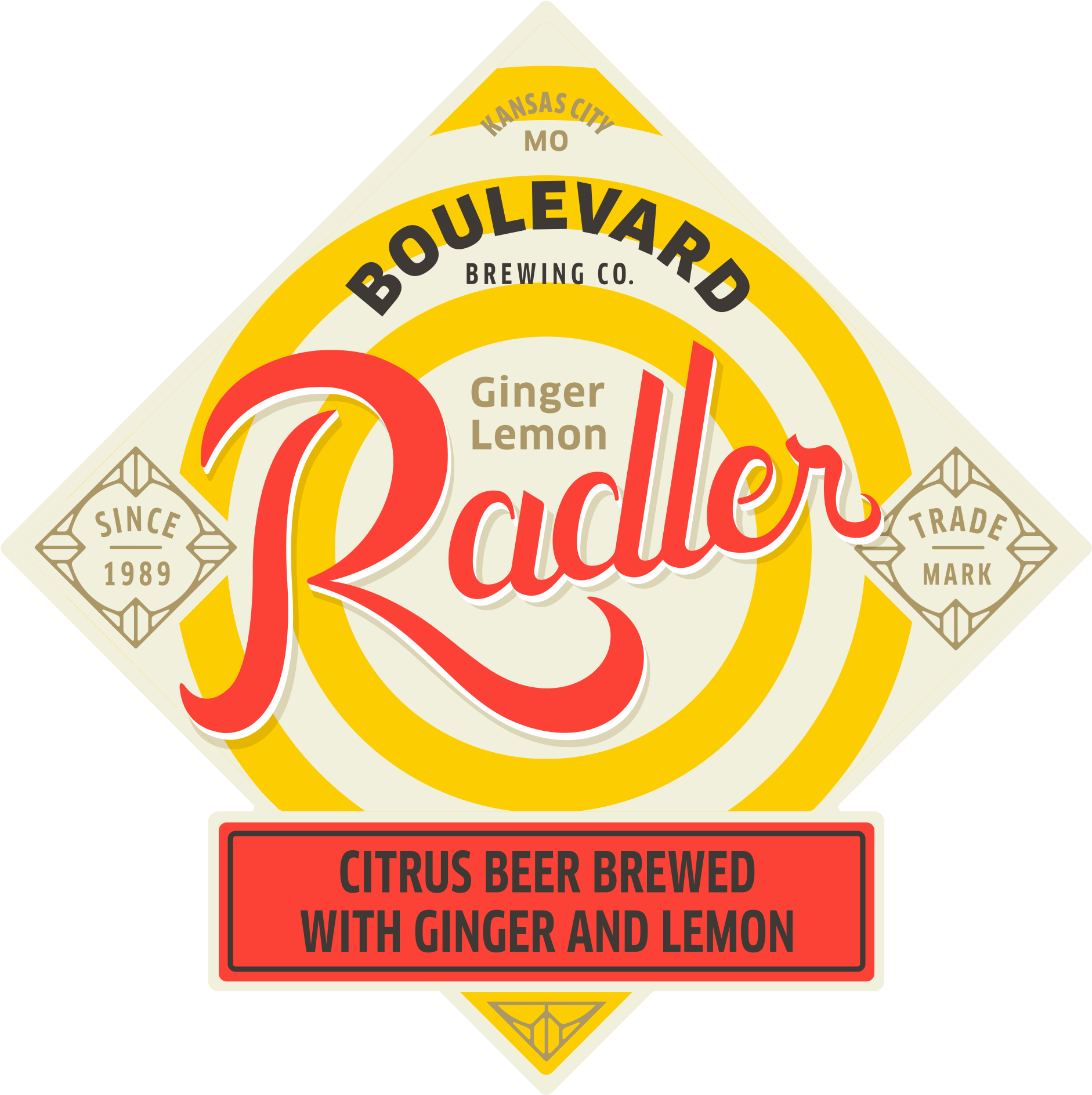 Ginger Lemon Radler - Ginger Lemon Boulevard Brewing Radler (1889x1889), Png Download
