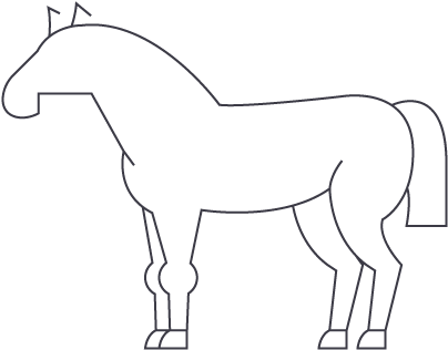 Hourse Wall Decor Collection V=1537300391 - Line Art (600x315), Png Download