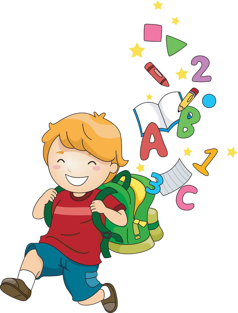 School Child Cartoon Clip Art - Children School Clip Art Png (763x1000), Png Download