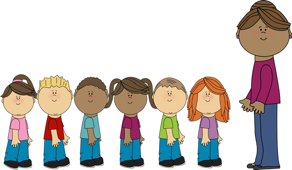 Teacher Leading Students In Line Clip Art Teacher Leading - Teachers Pay Teachers Long And Short Vowels Cut And (600x350), Png Download