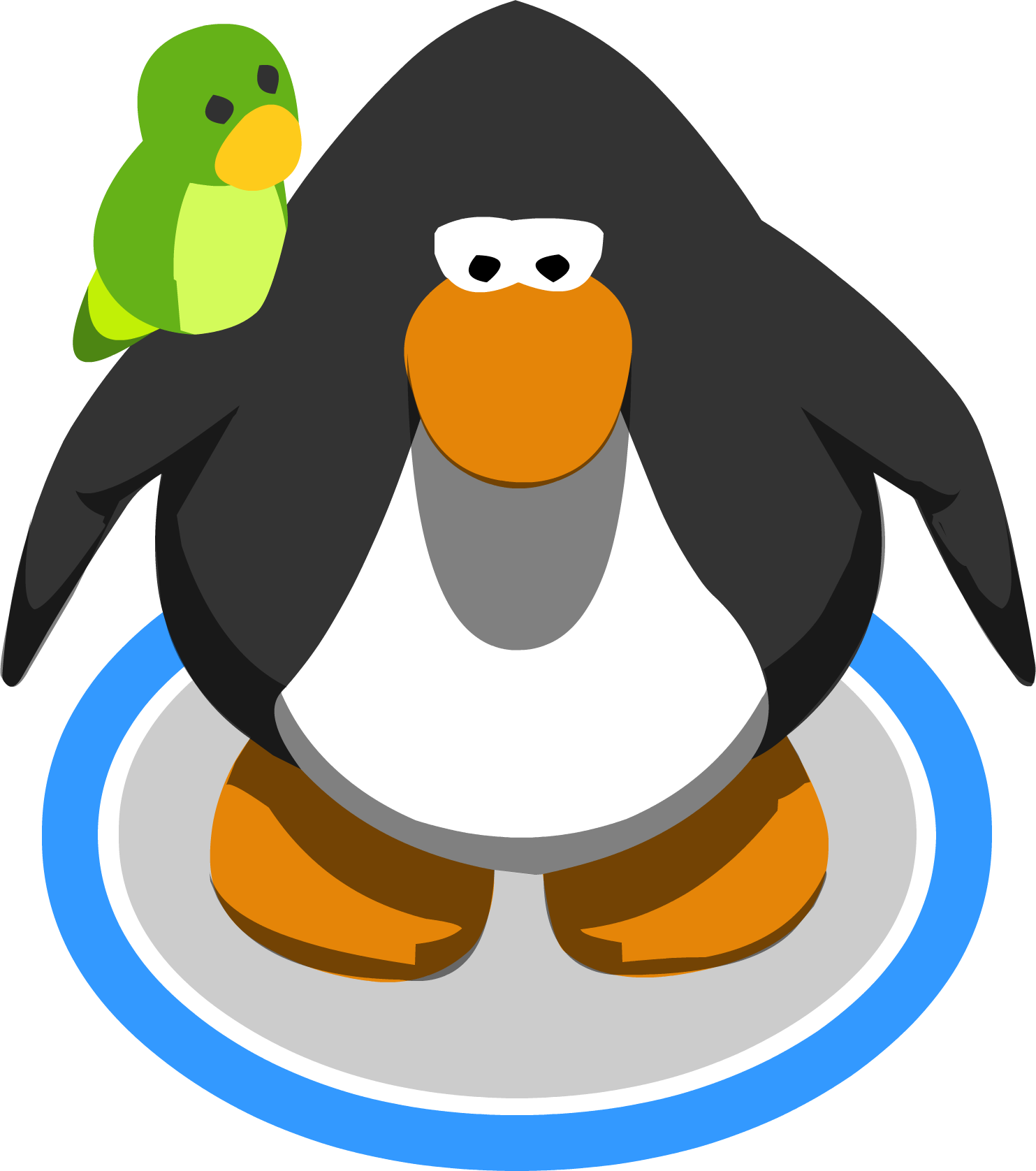 Green Parrot Ig - Penguin With A Tie (1483x1676), Png Download