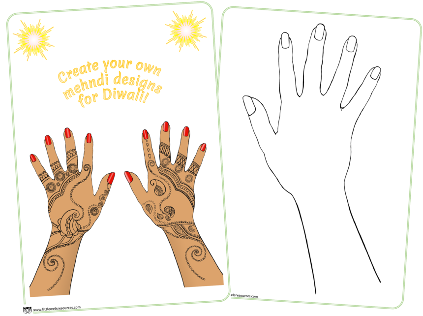 Create Your Own Mehndi Designs Activity (1000x667), Png Download