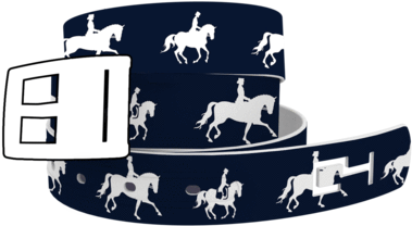 Image Of Dressage Fill Navy Classic - C4 Design Belt: Dressage Fill In Turquoise Strap/black (480x480), Png Download