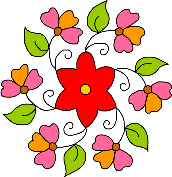 Rangoli Pattern - Rangoli Transparent Background (600x600), Png Download